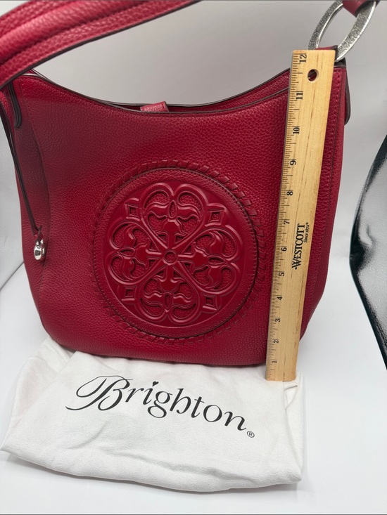 Retired Brighton Ferrara Medallion Adeline Red Shoulder Bag